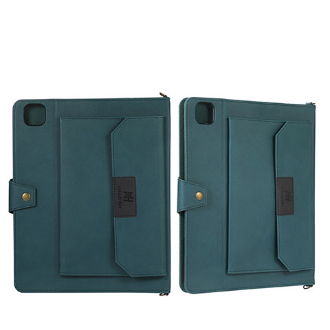 Custodia Portafoglio In Pelle Cover con Supporto AD1 per Apple iPad Pro 11 (2020) Verde