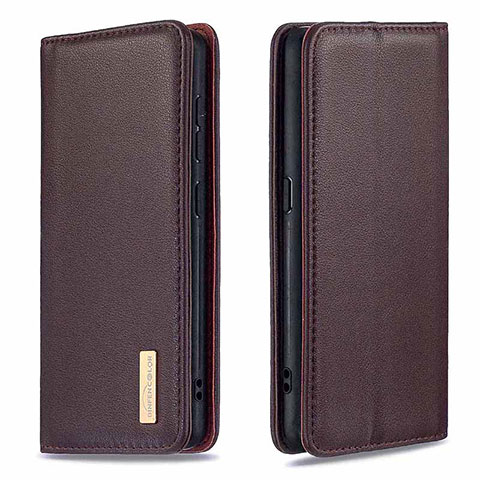 Custodia Portafoglio In Pelle Cover con Supporto B01F per Samsung Galaxy A01 SM-A015 Marrone