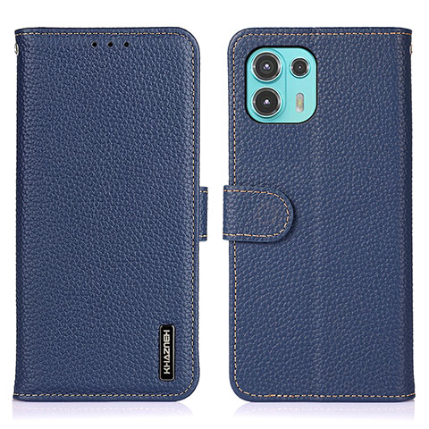 Custodia Portafoglio In Pelle Cover con Supporto B01H per Motorola Moto Edge 20 Lite 5G Blu