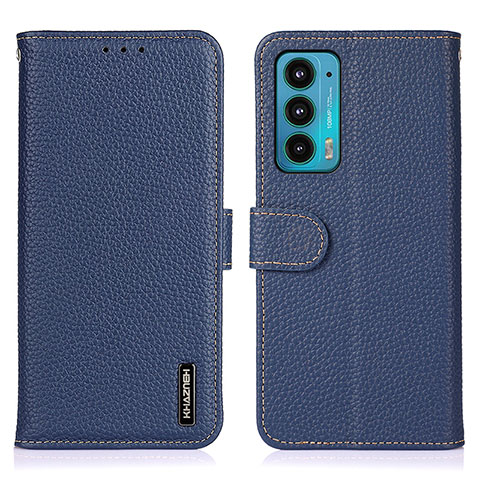 Custodia Portafoglio In Pelle Cover con Supporto B01H per Motorola Moto Edge Lite 5G Blu