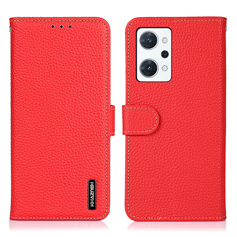 Custodia Portafoglio In Pelle Cover con Supporto B01H per Oppo Reno7 A Rosso