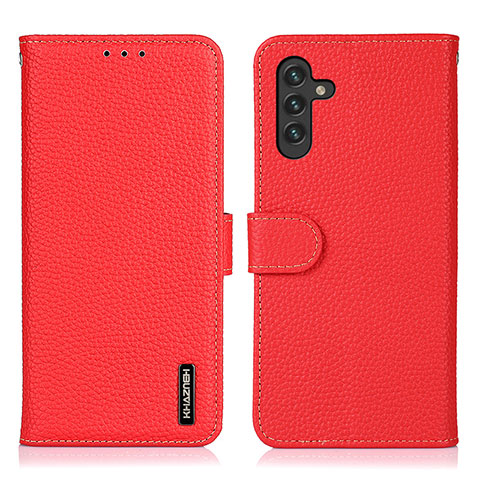 Custodia Portafoglio In Pelle Cover con Supporto B01H per Samsung Galaxy A04s Rosso