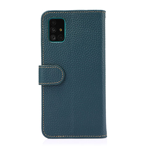 Custodia Portafoglio In Pelle Cover con Supporto B01H per Samsung Galaxy A51 4G Verde