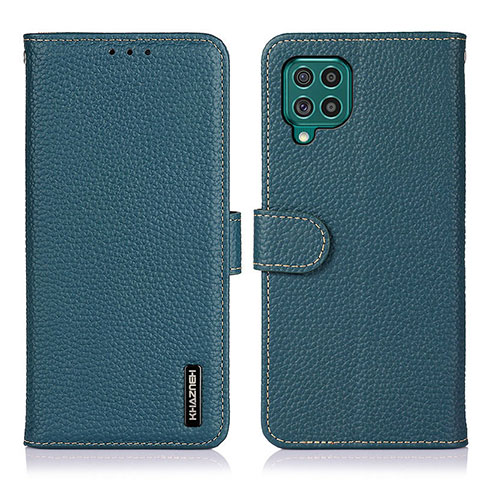 Custodia Portafoglio In Pelle Cover con Supporto B01H per Samsung Galaxy F62 5G Verde