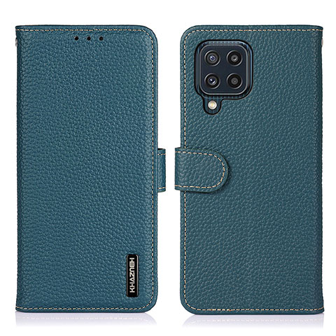 Custodia Portafoglio In Pelle Cover con Supporto B01H per Samsung Galaxy M32 4G Verde
