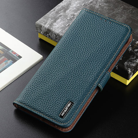 Custodia Portafoglio In Pelle Cover con Supporto B01H per Xiaomi Mi 12 Ultra 5G Verde