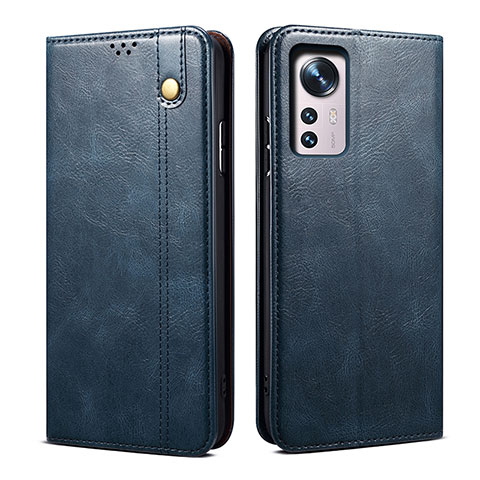 Custodia Portafoglio In Pelle Cover con Supporto B01S per Xiaomi Mi 12 Pro 5G Blu