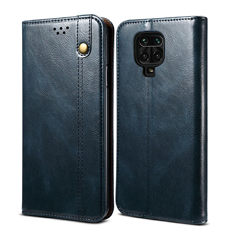 Custodia Portafoglio In Pelle Cover con Supporto B01S per Xiaomi Redmi Note 9 Pro Blu