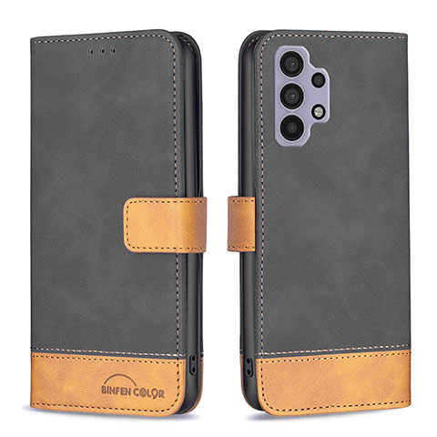 Custodia Portafoglio In Pelle Cover con Supporto B02F per Samsung Galaxy M32 5G Nero
