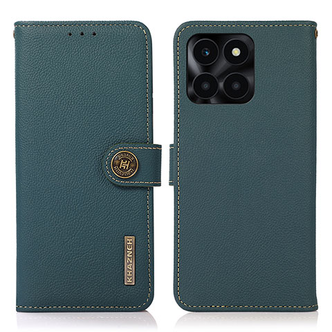 Custodia Portafoglio In Pelle Cover con Supporto B02H per Huawei Honor X8b Verde