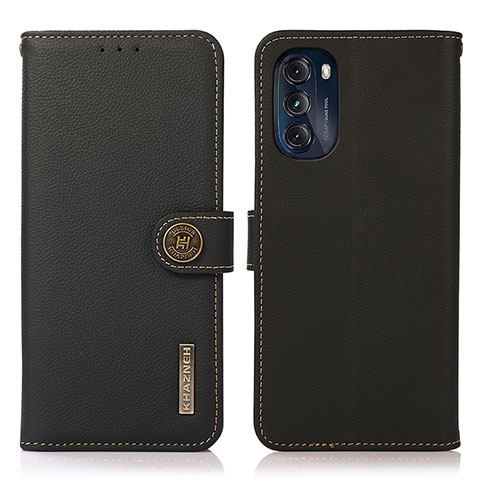 Custodia Portafoglio In Pelle Cover con Supporto B02H per Motorola Moto G 5G (2022) Nero