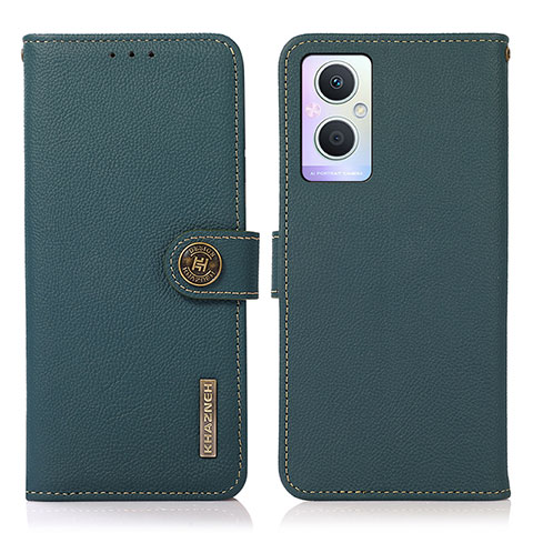 Custodia Portafoglio In Pelle Cover con Supporto B02H per Oppo F21 Pro 5G Verde