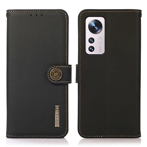 Custodia Portafoglio In Pelle Cover con Supporto B02H per Xiaomi Mi 12S Pro 5G Nero