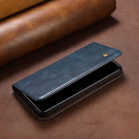 Custodia Portafoglio In Pelle Cover con Supporto B02S per Xiaomi Poco F5 Pro 5G Blu