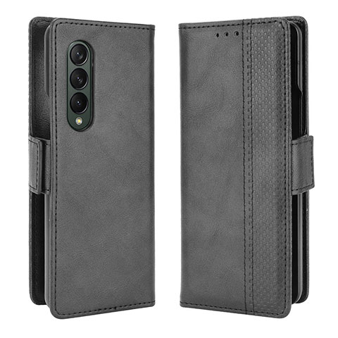 Custodia Portafoglio In Pelle Cover con Supporto B02Y per Samsung Galaxy Z Fold4 5G Nero