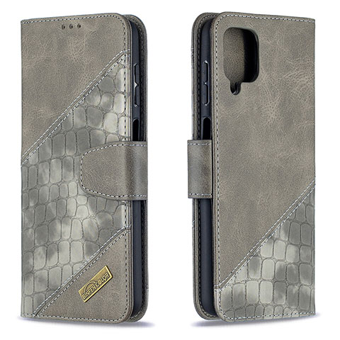 Custodia Portafoglio In Pelle Cover con Supporto B03F per Samsung Galaxy M12 Verde
