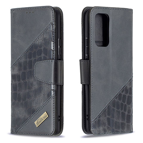 Custodia Portafoglio In Pelle Cover con Supporto B03F per Xiaomi Redmi Note 10 Pro Max Nero