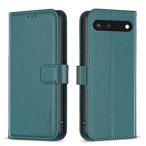 Custodia Portafoglio In Pelle Cover con Supporto B04F per Google Pixel 7 5G Verde
