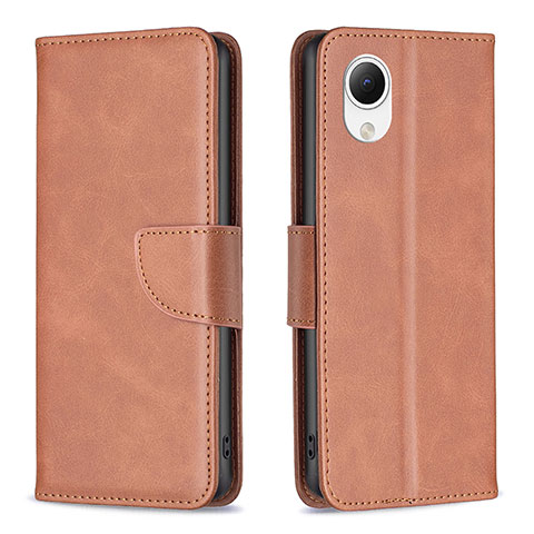 Custodia Portafoglio In Pelle Cover con Supporto B04F per Samsung Galaxy A23e 5G Marrone