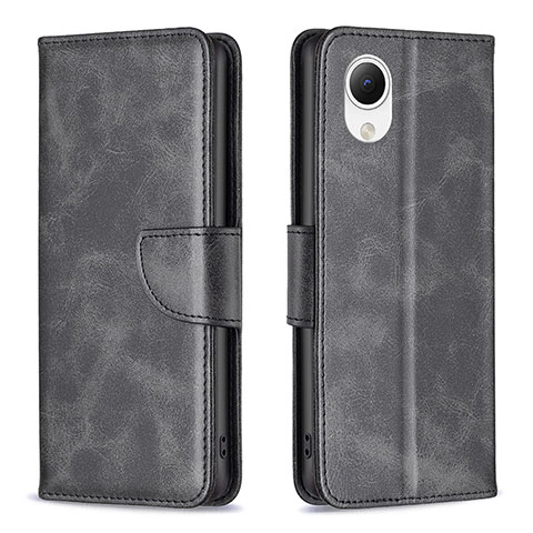 Custodia Portafoglio In Pelle Cover con Supporto B04F per Samsung Galaxy A23e 5G Nero