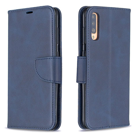 Custodia Portafoglio In Pelle Cover con Supporto B04F per Samsung Galaxy A70 Blu