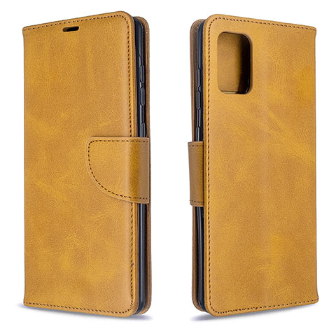 Custodia Portafoglio In Pelle Cover con Supporto B04F per Samsung Galaxy A71 4G A715 Marrone Chiaro