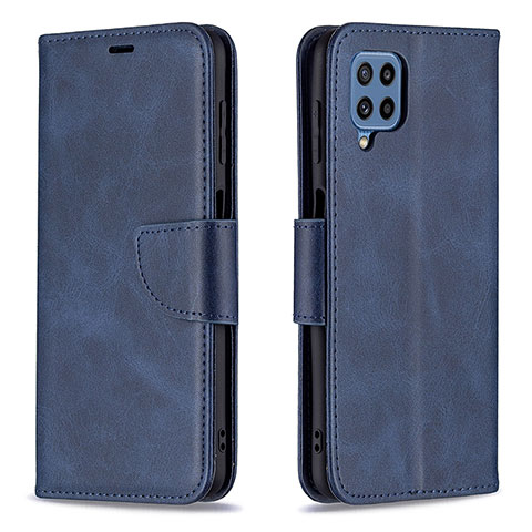 Custodia Portafoglio In Pelle Cover con Supporto B04F per Samsung Galaxy M32 4G Blu