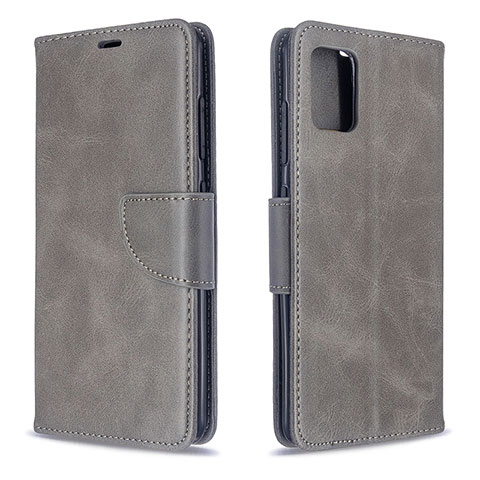 Custodia Portafoglio In Pelle Cover con Supporto B04F per Samsung Galaxy M40S Grigio