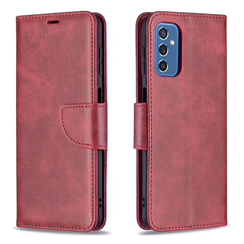 Custodia Portafoglio In Pelle Cover con Supporto B04F per Samsung Galaxy M52 5G Rosso