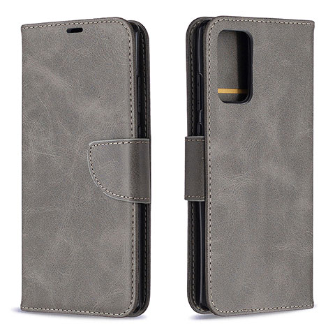 Custodia Portafoglio In Pelle Cover con Supporto B04F per Samsung Galaxy Note 20 5G Grigio