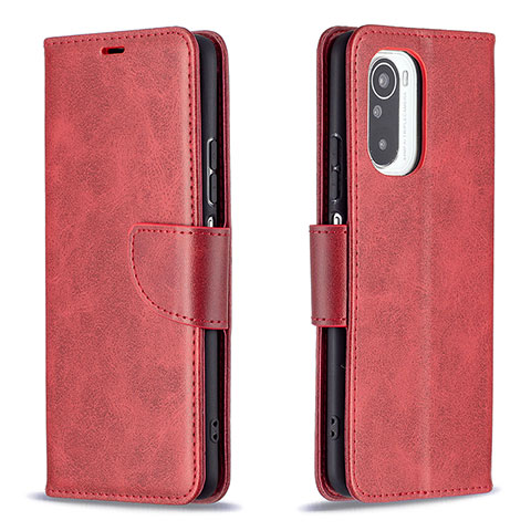 Custodia Portafoglio In Pelle Cover con Supporto B04F per Xiaomi Mi 11X 5G Rosso