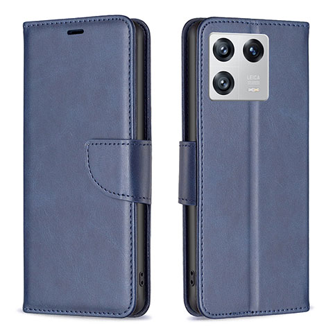 Custodia Portafoglio In Pelle Cover con Supporto B04F per Xiaomi Mi 13 5G Blu