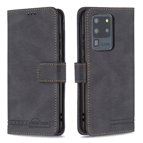 Custodia Portafoglio In Pelle Cover con Supporto B05F per Samsung Galaxy S20 Ultra Nero