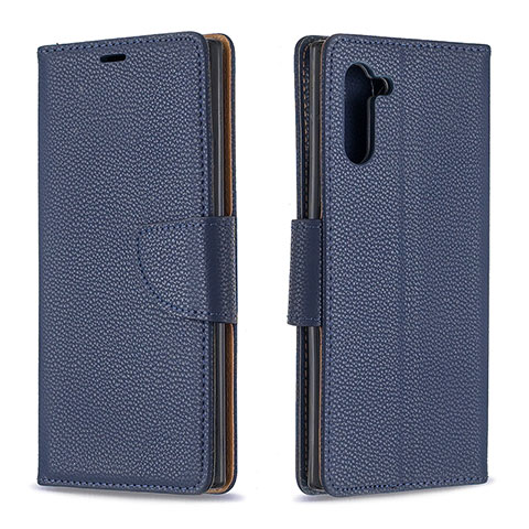 Custodia Portafoglio In Pelle Cover con Supporto B06F per Samsung Galaxy Note 10 5G Blu