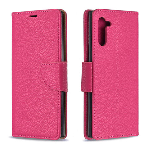 Custodia Portafoglio In Pelle Cover con Supporto B06F per Samsung Galaxy Note 10 5G Rosa Caldo