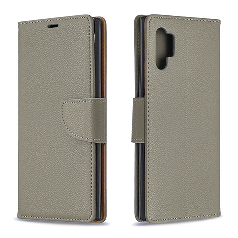 Custodia Portafoglio In Pelle Cover con Supporto B06F per Samsung Galaxy Note 10 Plus 5G Grigio