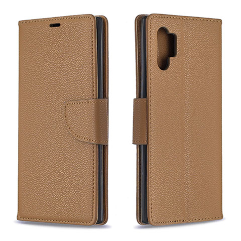 Custodia Portafoglio In Pelle Cover con Supporto B06F per Samsung Galaxy Note 10 Plus 5G Marrone