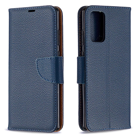 Custodia Portafoglio In Pelle Cover con Supporto B06F per Samsung Galaxy Note 20 5G Blu