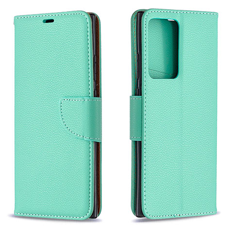 Custodia Portafoglio In Pelle Cover con Supporto B06F per Samsung Galaxy Note 20 Ultra 5G Verde
