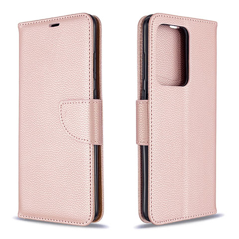 Custodia Portafoglio In Pelle Cover con Supporto B06F per Samsung Galaxy S20 Plus Oro Rosa