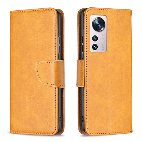 Custodia Portafoglio In Pelle Cover con Supporto B06F per Xiaomi Mi 12 Pro 5G Giallo