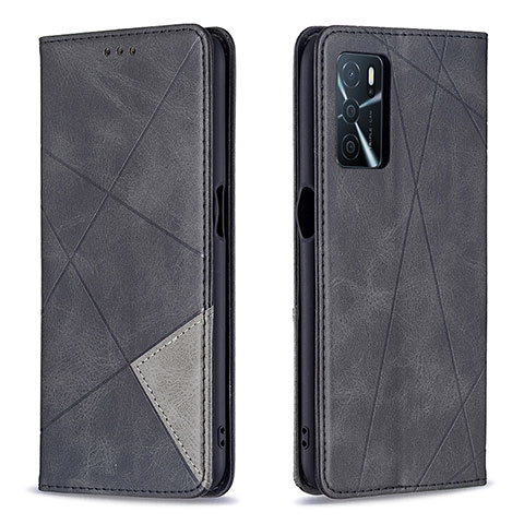 Custodia Portafoglio In Pelle Cover con Supporto B07F per Oppo A54s Nero