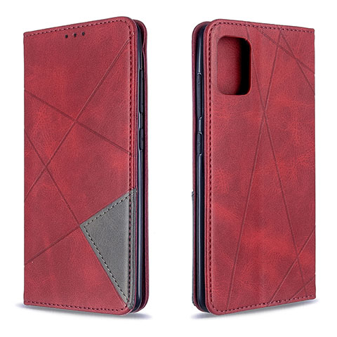 Custodia Portafoglio In Pelle Cover con Supporto B07F per Samsung Galaxy A51 5G Rosso