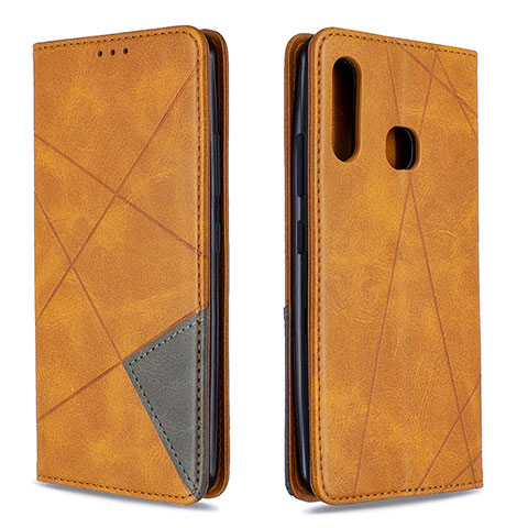 Custodia Portafoglio In Pelle Cover con Supporto B07F per Samsung Galaxy A70E Marrone Chiaro