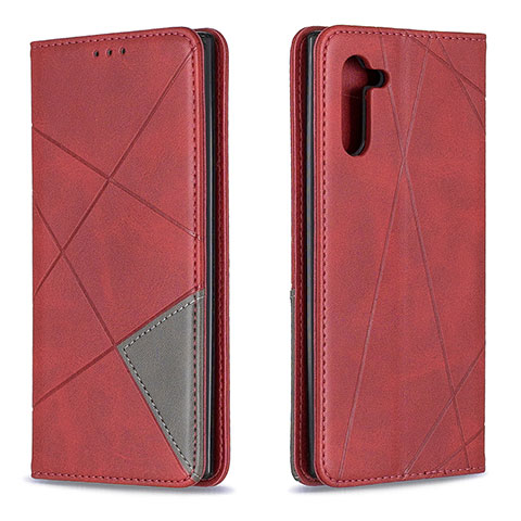 Custodia Portafoglio In Pelle Cover con Supporto B07F per Samsung Galaxy Note 10 5G Rosso