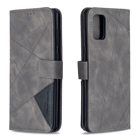 Custodia Portafoglio In Pelle Cover con Supporto B08F per Samsung Galaxy A71 4G A715 Grigio