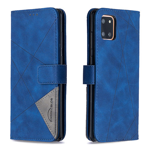 Custodia Portafoglio In Pelle Cover con Supporto B08F per Samsung Galaxy A81 Blu
