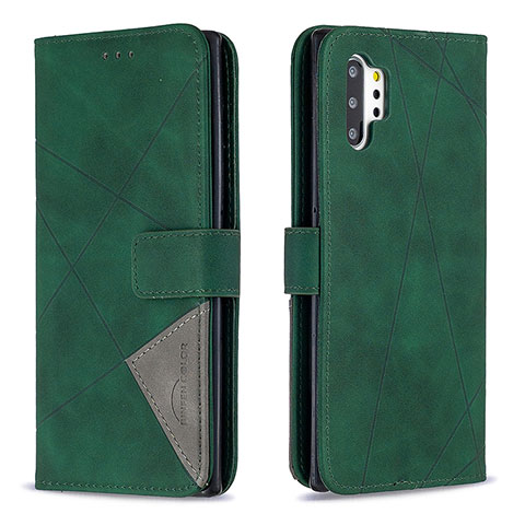 Custodia Portafoglio In Pelle Cover con Supporto B08F per Samsung Galaxy Note 10 Plus 5G Verde
