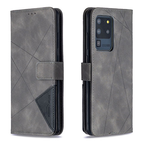 Custodia Portafoglio In Pelle Cover con Supporto B08F per Samsung Galaxy S20 Ultra Grigio