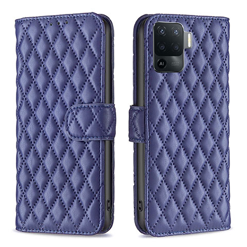 Custodia Portafoglio In Pelle Cover con Supporto B11F per Oppo A94 4G Blu